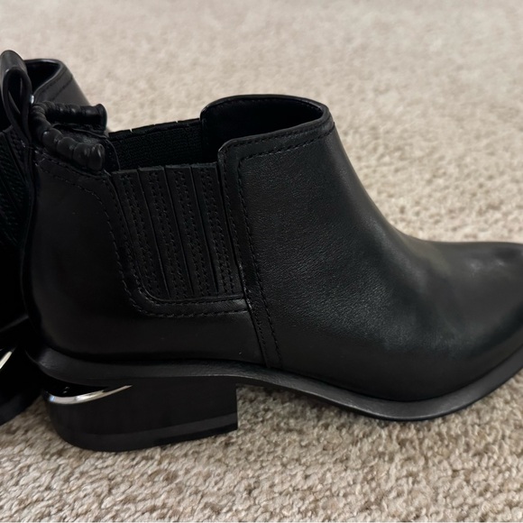 Alexander Wang Black Kori Ankle Boots with Signature Cutout Heel